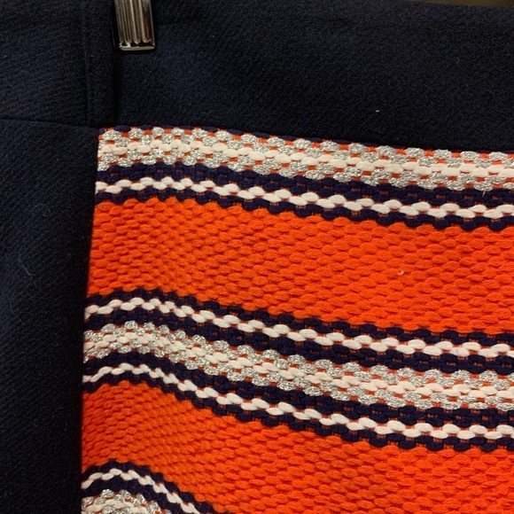 VILAGALLO Mini Skirt Navy, Red And Silver Size 42 US 10, Nwt - Picture 4 of 13